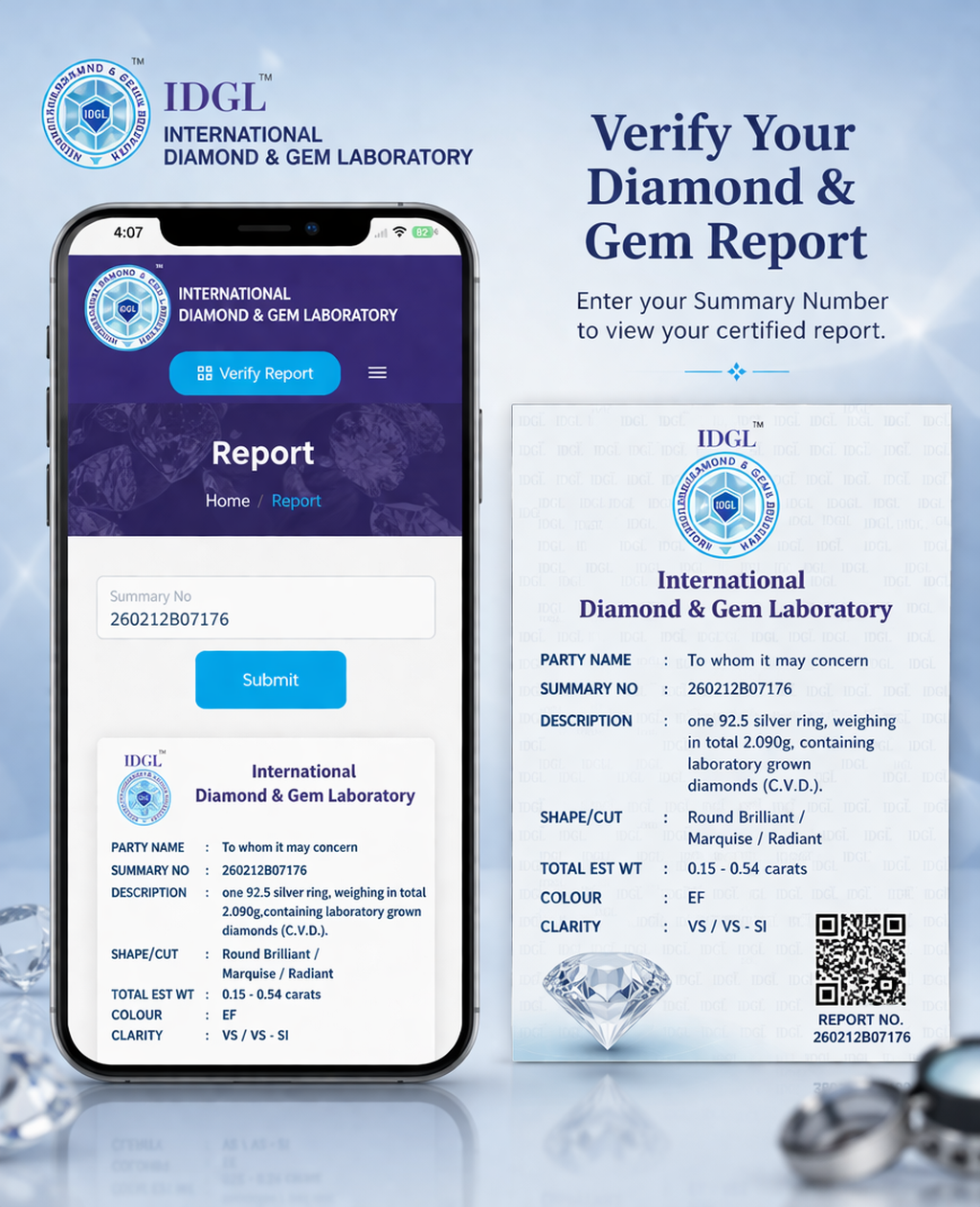 Online Report Verification On website